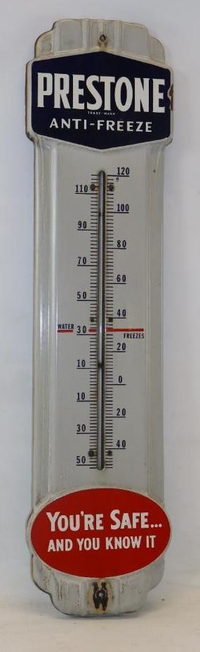 Prestone Anti-Freeze You're Safe...and You Know It Advertising Gas Station Thermometer (1 of 5)