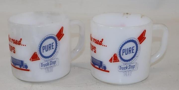 Group of 2 Pure Truckstop Coffee Mugs: 6oz each