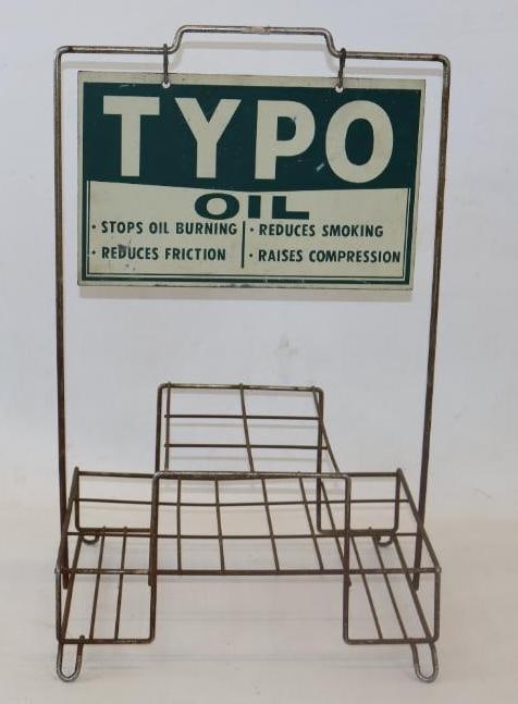 Typo Oil Advertising Countertop Display: 13.75" x 22" x 11"