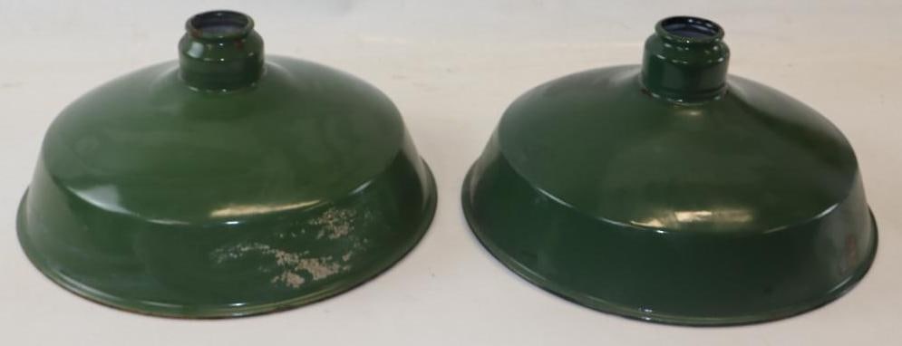 Group of 2 Gas Station Porcelain Lamp Shades (1 of 3)