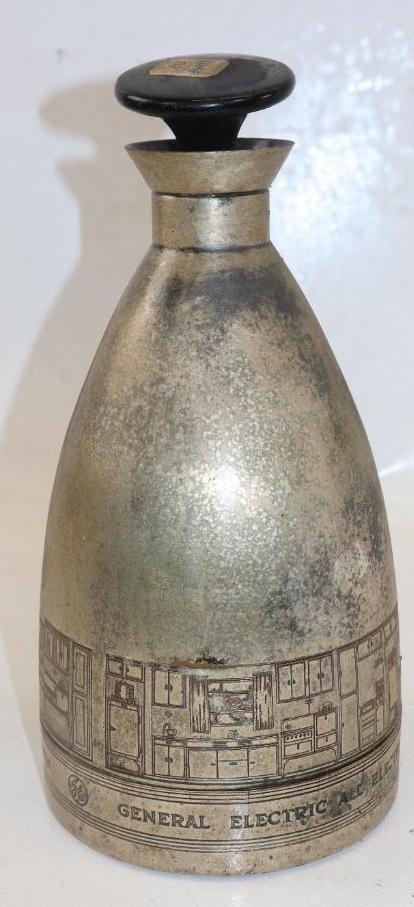 1938 General Electric Achievement Award Carafe: 64 oz glass lining appears to be broken inside