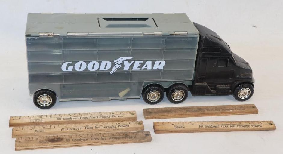 Goodyear Toy Car Carrying Case w/ 5 Fold Out Yard Sticks (1 of 7)