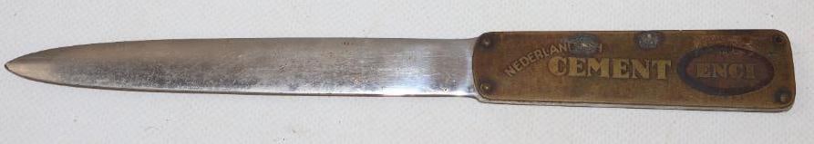 Nederladsch Cement Bronze And Stainless Advertising Letter Opener (1 of 3)