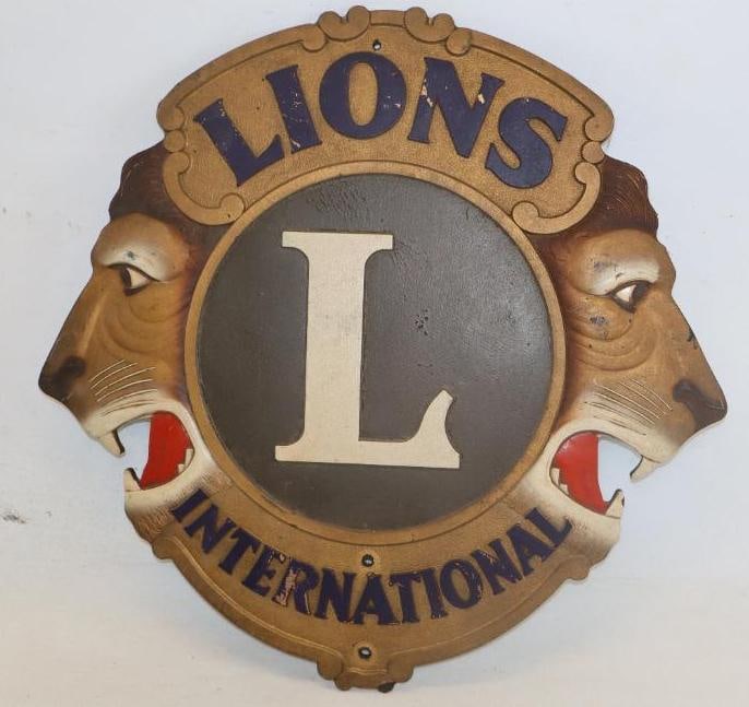 昭和 レトロ Lions Clubs International アンティーク Lions International Club Sign