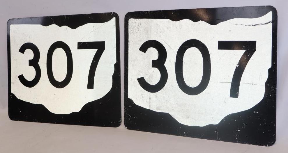 Group of 2 Ohio State 307 Route Signs (1 of 4)