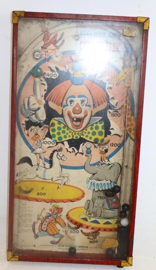 Gotham Press Steel Circus Trix Children's Pin Ball Game: 16.50" x 8.50" x 1.50"