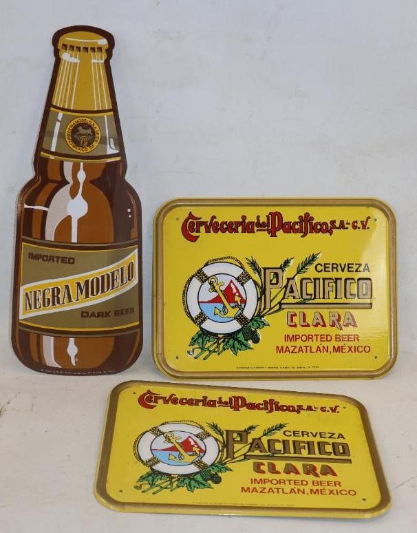 Group of 3 Pacifico And Modelo Mexican Beer Advertising Signs (1 of 5)