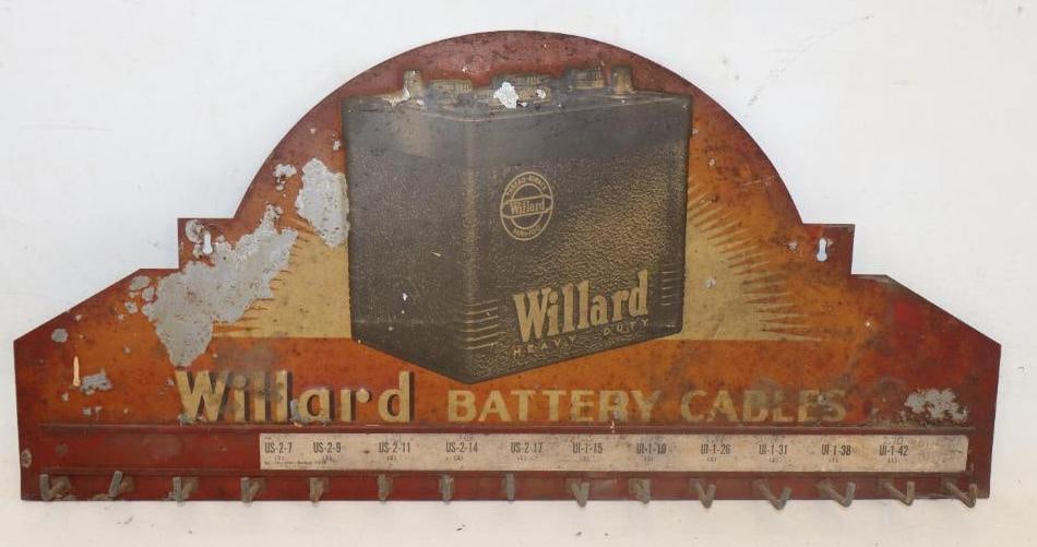 Embossed Willard Heavy Duty Battery Cable Display Sign Rack (1 of 2)