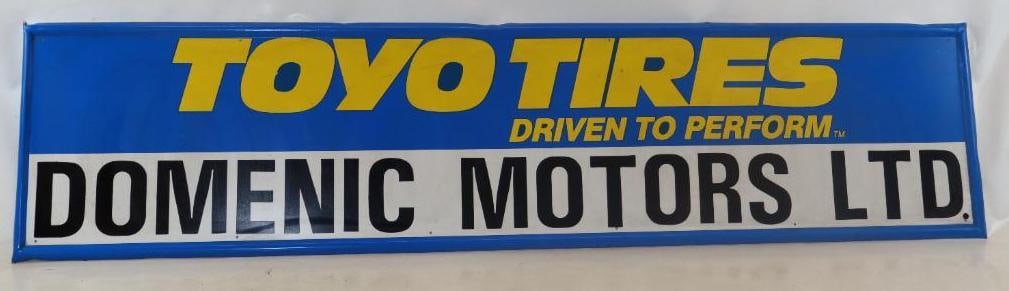 Toyo Tires Driven To Perform Advertising Metal Sign: 19.50" x 83"