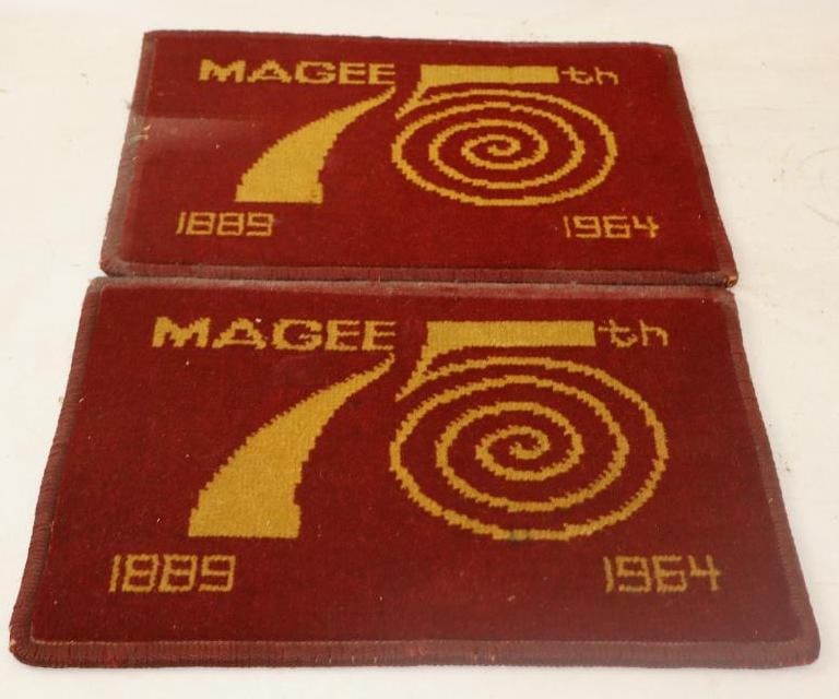 Group of 2 Magee 75th Anniversary Advertising Mats: 10" x 14"