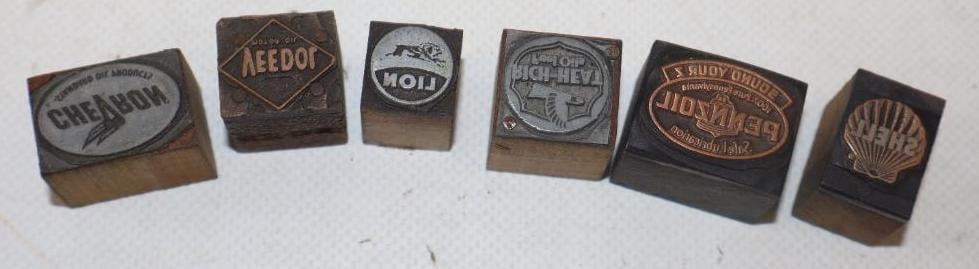 Group of 6 Chevron, Shell, Pennzoil,  Richfield, Veedol And Lion Advertising Stamps (1 of 3)