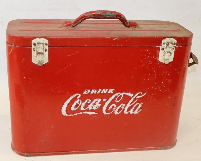 Drink Coke A Cola Slim Cooler w/ Attached Bottle Opener: 17" x 6" x 13"