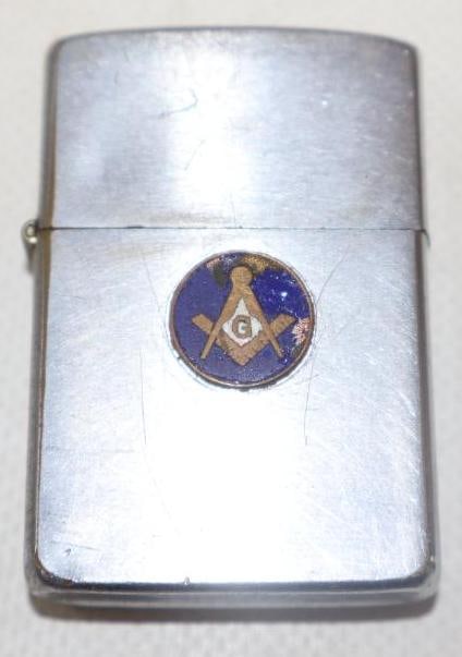 Zippo Masonic Advertising Lighter: 1.50" x 2.25"