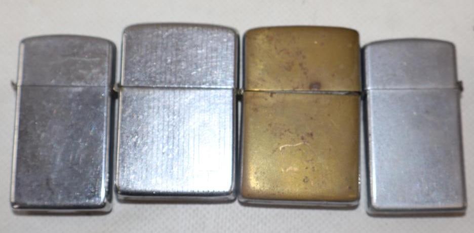 Group of 4 Zippo Lighters (1 of 2)