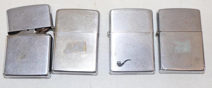 Group of 4 Zippo Lighters (1 of 2)