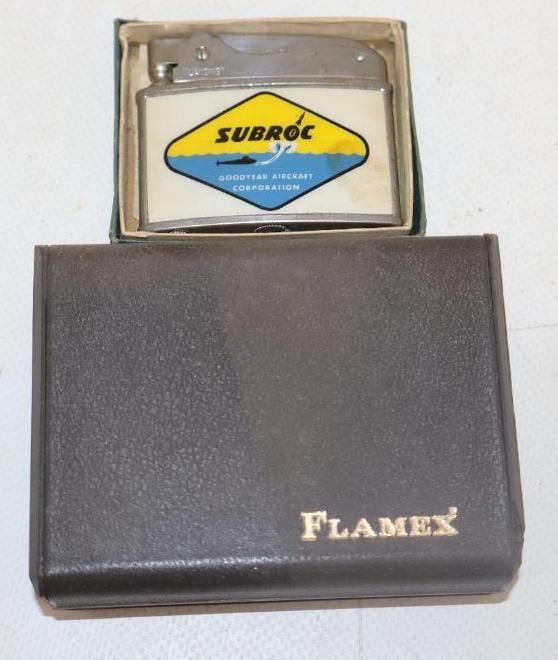 Group of 2 Flamex And Lansing Advertising Lighters In Original Boxes (1 of 2)