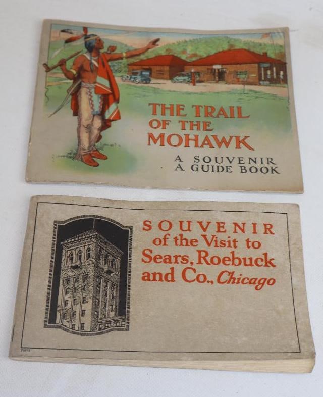 Group of 2 Trail Of the Mohawk And Sears And Roebuck Souvenir Guide Books: 8" x 6" largest