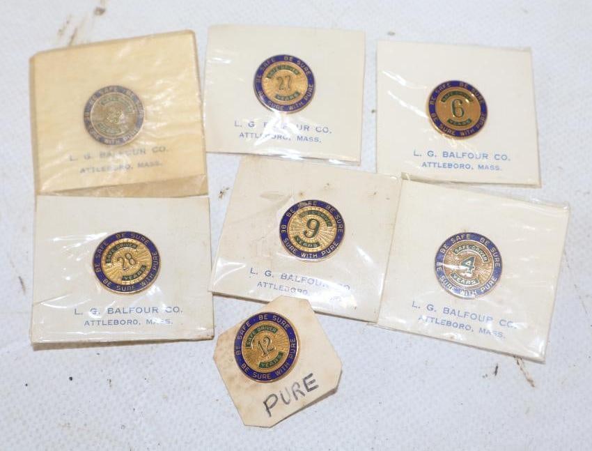 Group of 7 Be Sure With Pure Safe Driver Hat Pins (1 of 4)