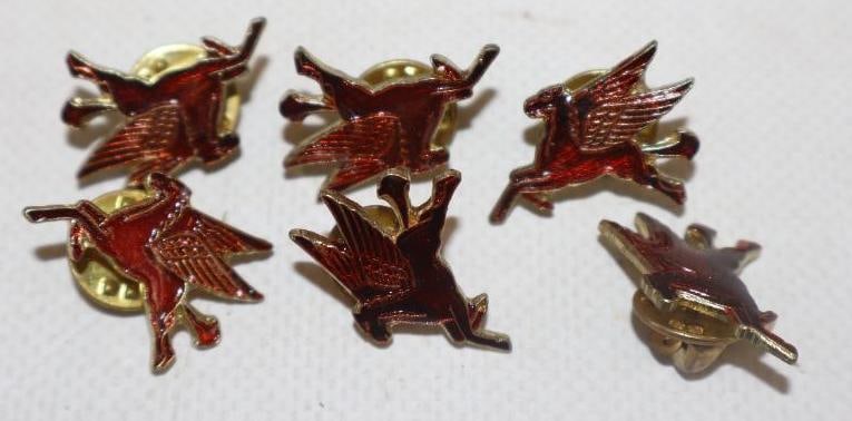 Group of 6 Mobil Pegasus Hat Pins (1 of 2)