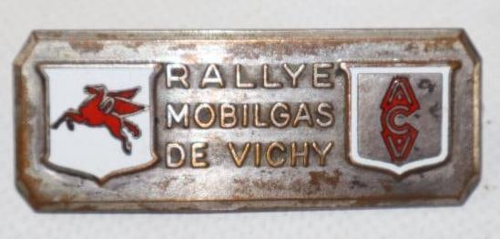 Cloisonne Mobil Gas Station Attendant Employee Badge: 2.25" x.75"