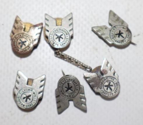 Group of 6 Silvertown Safety League Pin Back Badges And Cuff Links (1 of 2)