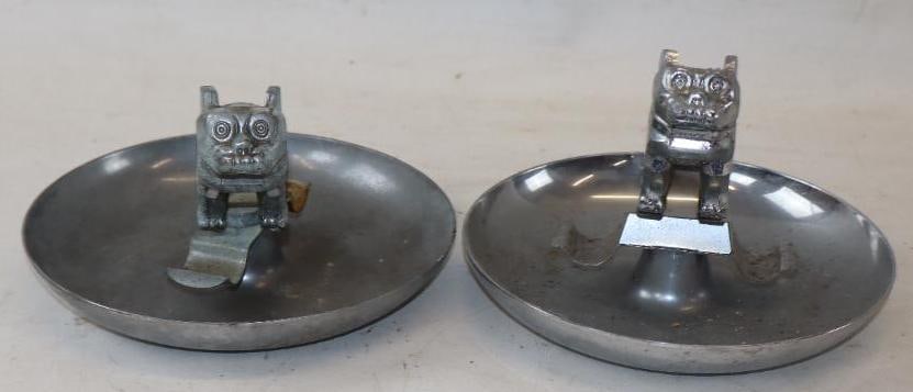 Group of 2 Mack Truck Bull Dog Advertising Cigar Ash Trays (1 of 4)