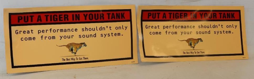 Group of 2 Esso Put A Tiger In Your Tank Heavy Card Stock Advertising Signs (1 of 4)