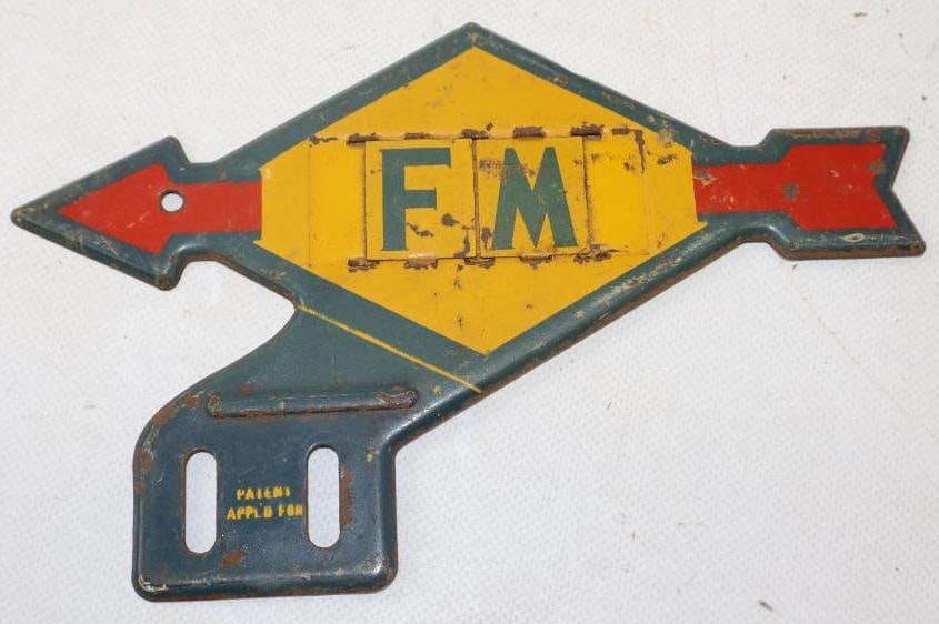 Sunoco Gas And Oil Advertising License Plate Topper (1 of 2)