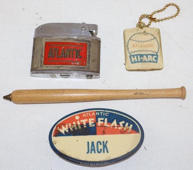 Group of 4 Atlantic Lighter,  Pen, Name Badge and Advertising Key Chain (1 of 2)
