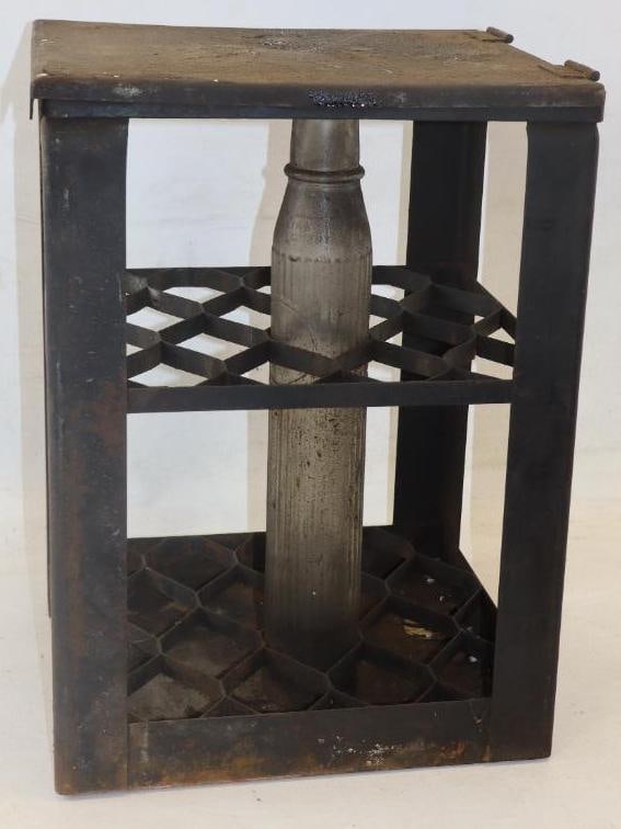 Pure Tiolene Glass Embossed 1 qt Oil Bottle w/ Original Carrying Case (1 of 3)