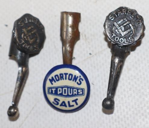 Group of 3 Starrett Tools And Morton's Advertising Pencil Toppers (1 of 2)