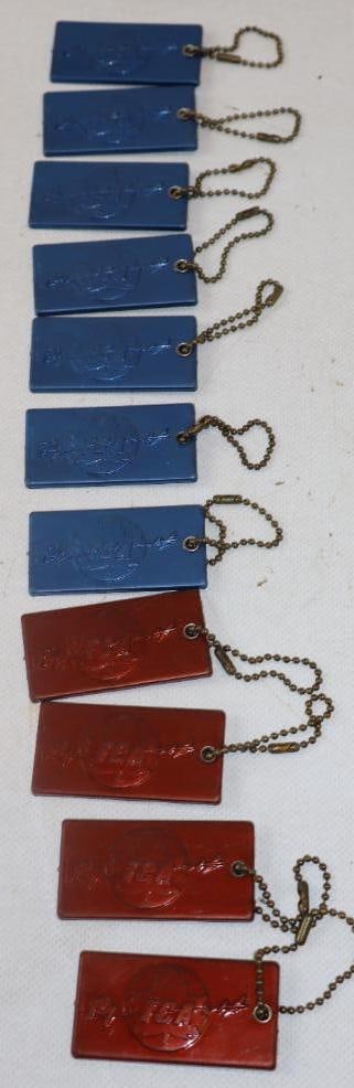 Group of 11 TCA (Trans Canada Airlines) NOS Luggage Tags: 2.25" x 1.25" each