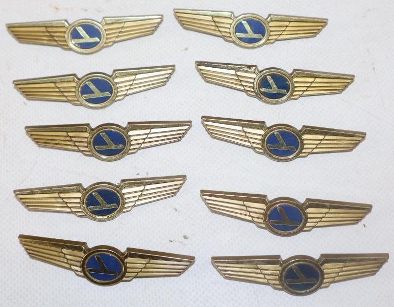 Group of 10 Eastern Airlines Junior Pilot Pin Back Badges (1 of 2)
