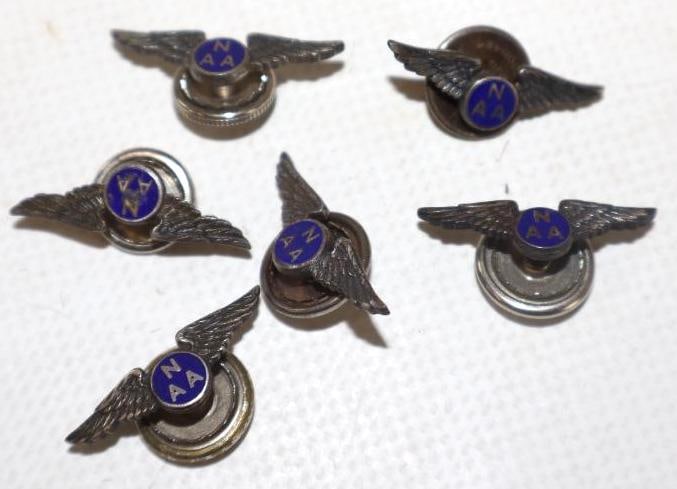 Group of 6 WWll Army Air Force North American Aviation Hat Pins (1 of 2)
