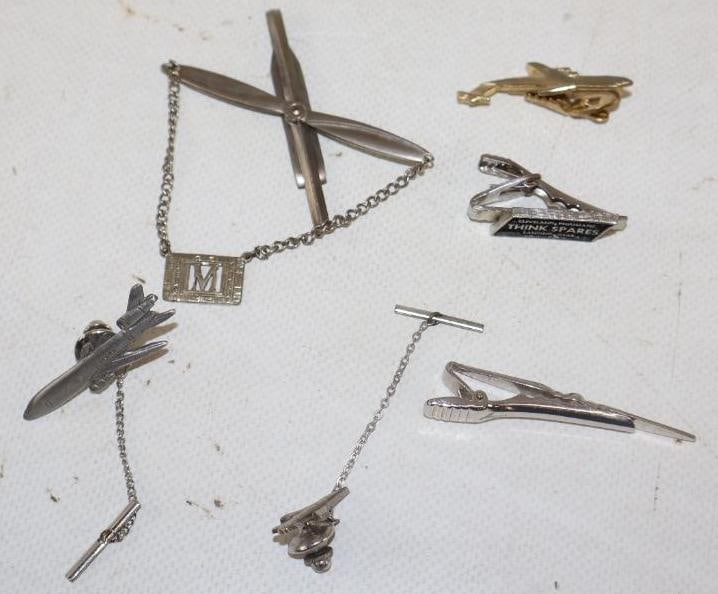 Group of 6 Airplane Related Tie Tacs (1 of 4)