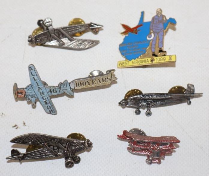 Group of 6 Airplane Related Hat Pins (1 of 4)