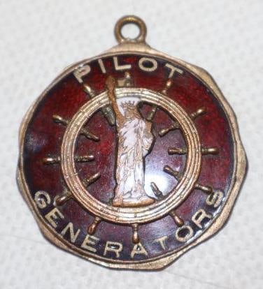 Cloisonne Pilot Generators Statue Of Liberty Charm: 1.25" x 1.50"
