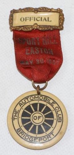 1907 Automobile Club of America Bridge Port Virginia Official Pin Back Badge (1 of 2)