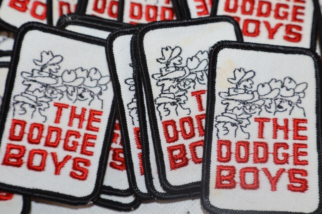 Group of 70 The Dodge Boys Advertising Coat Patches: 3" x 2" each
