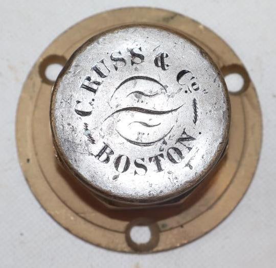 C.Russ & Co. Boston Brass Threaded Carriage Hubcap (1 of 2)