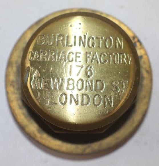 Burlington Carriage Factory London Brass Threaded Carriage Hubcap: 2.75" diameter