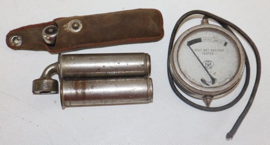 Group of 4 Tire And Voltage Battery Testers: 3" x .50" x .50" largest