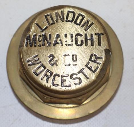 McNaught & Co. London Brass Threaded Carriage Hubcap (1 of 2)