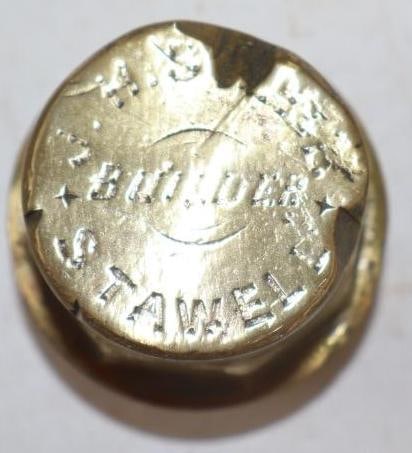 J.H. S. Builder Brass Threaded Carriage Hubcap: 2" diameter