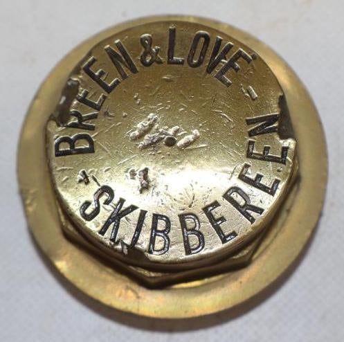 Breen & Love Skibbereen Brass Threaded Carriage Hubcap: 2.50" diameter