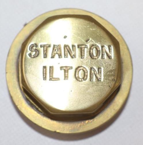 Stanton Ilton Brass Threaded Carriage Hubcap: 2" diameter