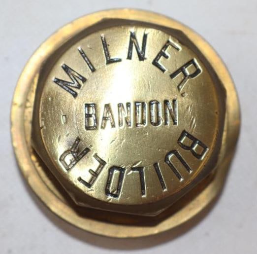 Milner Builder Bandon Brass Threaded Carriage Hubcap: 2.50" diameter