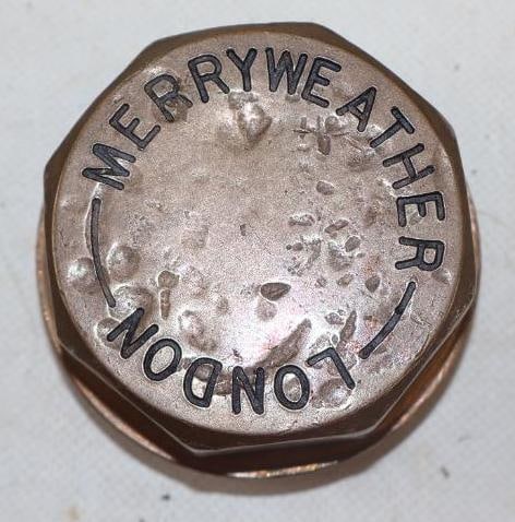 Merryweather London Brass Threaded Carriage Hubcap: 2.75" diameter