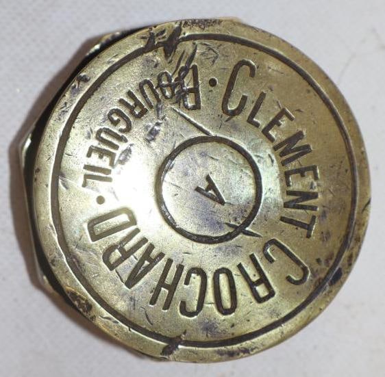 Clement Crochard Bourgueil Brass Threaded Carriage Hubcap (1 of 2)