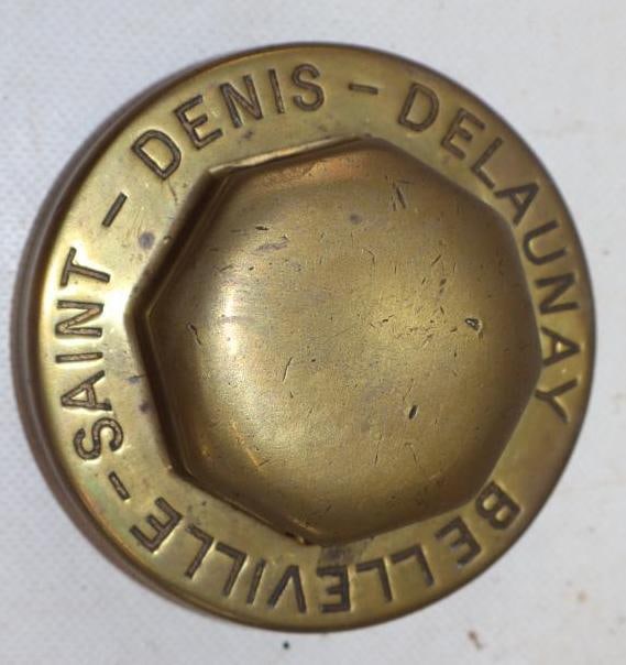 Belleville -Saint-Denis-Delaunay Brass Threaded Carriage Hubcap (1 of 2)